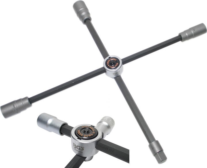 Immagine prodotto BGS Chiave croce x dadi ruote camion pieghevole quadrato 24 x 27 x 32 x 20 mm (3/4")