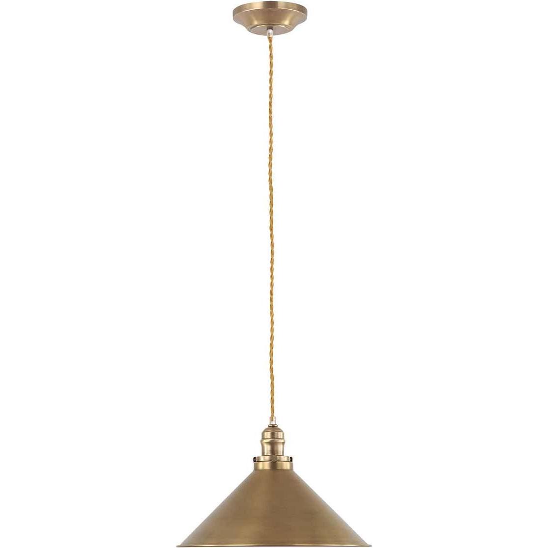 Elstead Lighting Grigio Lampada A Sospensione, Lampada A Sospensione Provence E27 In Ottone Anticato (E27)