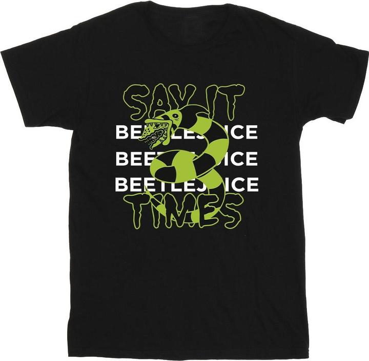 Immagine prodotto Beetlejuice Say It 3 Times Maglietta Uomo (4XL)