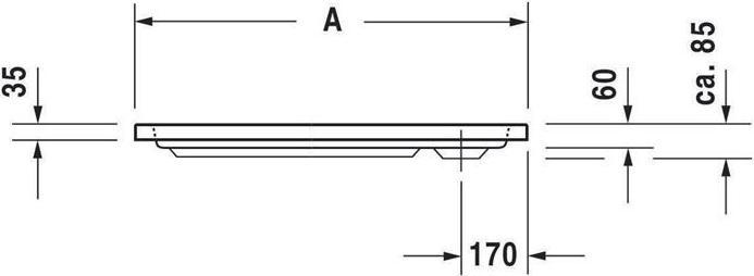 Produktbild Duravit Duschwanne D-Code 900 x 750 x 85 mm wei glatt 720104000000000