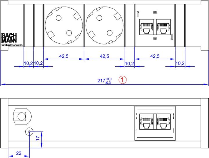 Image du produit Bachmann CONI cordon de rallonge (2x, CEE 7/3)