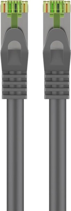 Actual product image Goobay GHMT-certified CAT 8.1 patch cable, S/FTP PiMF, grey (S/FTP, CAT8.1, 0.50 m)