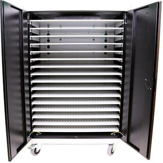 Leba NoteCart UniFit for 32, Notebookwagen, Schwarz, Grau