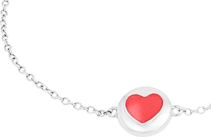 Actual product image S.Oliver Bracelet for girls, 925 Sterling silver | heart (16 cm, Silver 925)