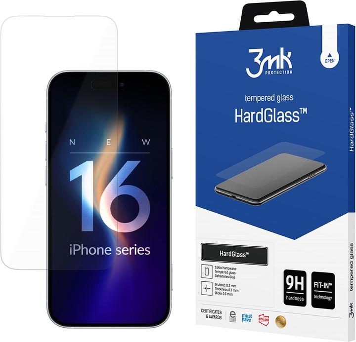 3MK Hardglas iPhone 16 Plus (1 Pcs., Apple iPhone 16 Plus)