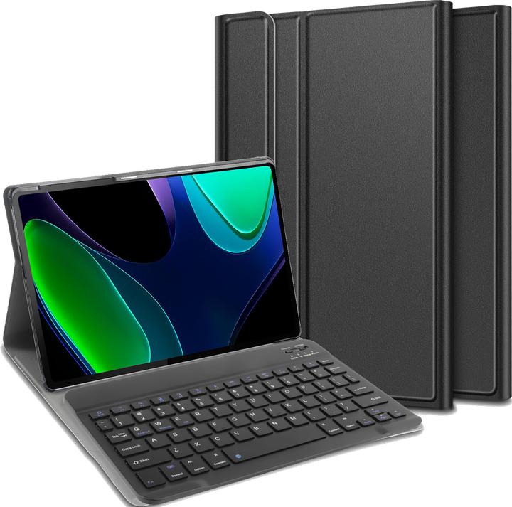 Produktbild Cazy Tastatur Hülle Kompatibel mit Xiaomi Pad 6 - Schutz Etui mit magnetisch Abnehmbarer Tastatur - (Eng. Int., Xiaomi Pad 6)