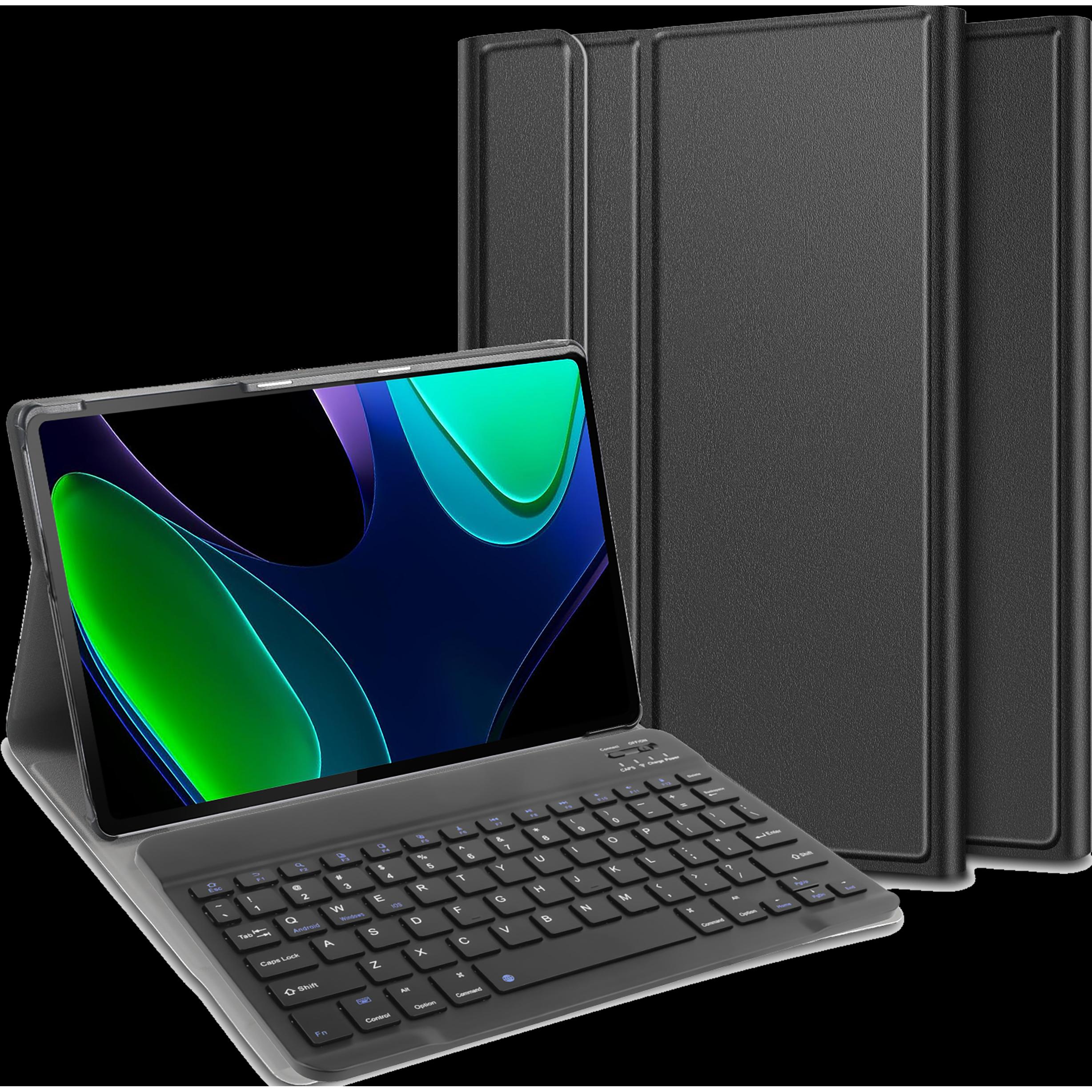 Cazy Tastatur Hülle Kompatibel mit Xiaomi Pad 6 - Schutz Etui mit magnetisch Abnehmbarer Tastatur - (Eng. Int., Xiaomi P...