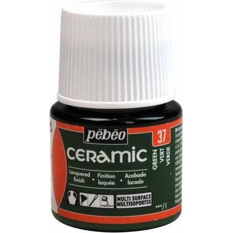 Pebeo, Künstlerfarbe + Bastelfarbe, Keramikfaben (Grün, 45 ml)