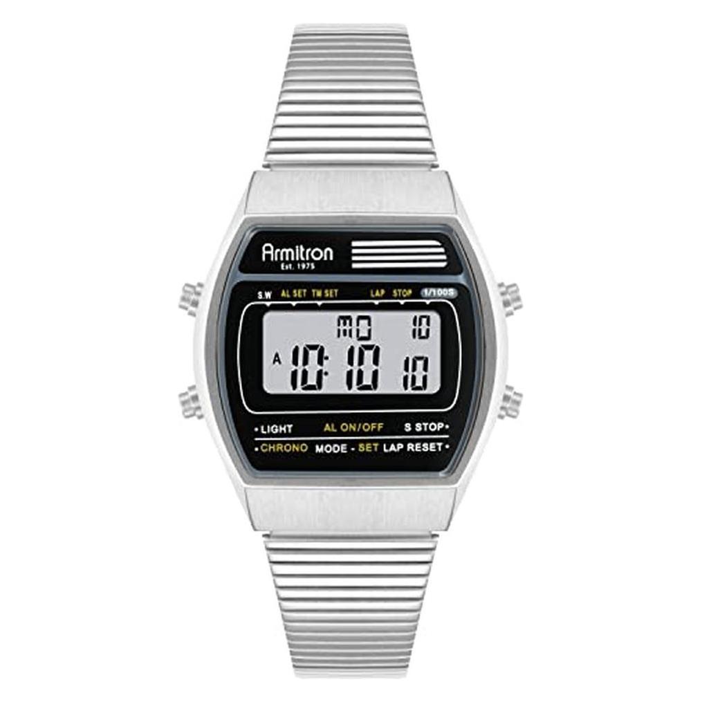 Armitron - Orologio sportivo da donna, digitale, con cronografo, cinturino in resina, 45/7034, Nero
