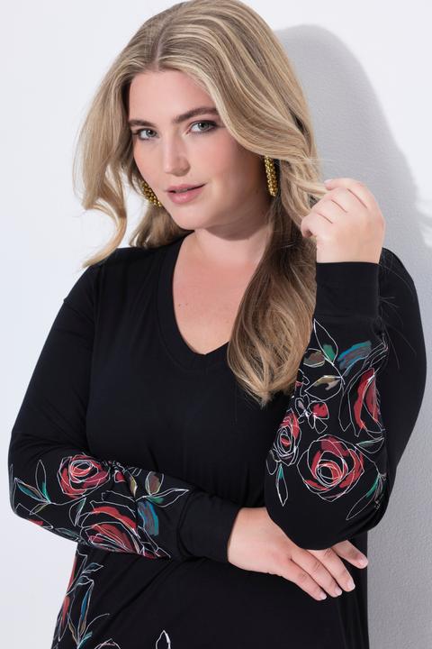 Actual product image Miamoda T-Shirt, Classic Fit, Blumenmotive, Langarm (58)