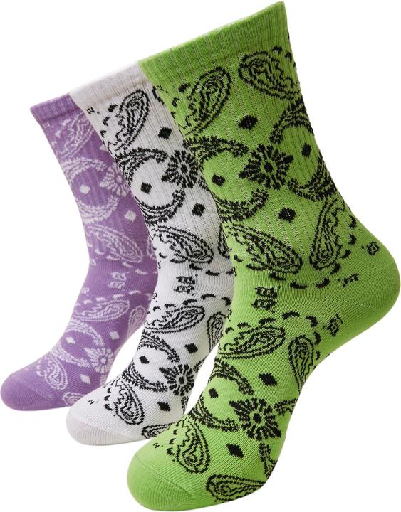 Actual product image Urban Classics Bandana Pattern Socks 3-Pack (pack of 3, 43 - 46)