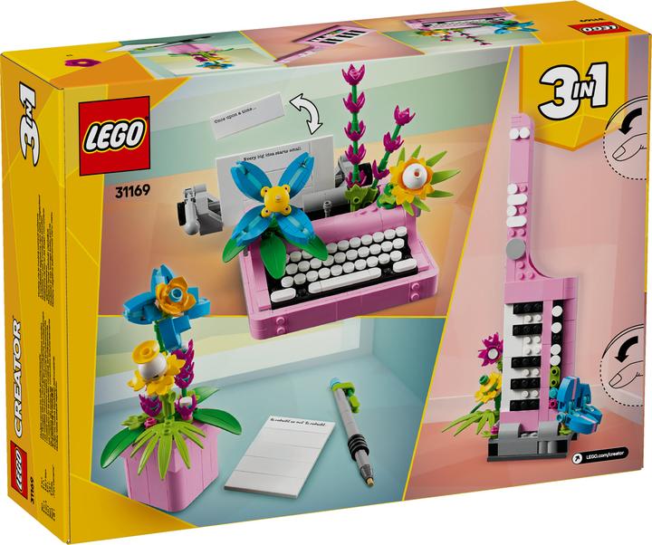 Image du produit LEGO Schreibmaschine mit Blumen (31169, LEGO Creator 3-in-1)