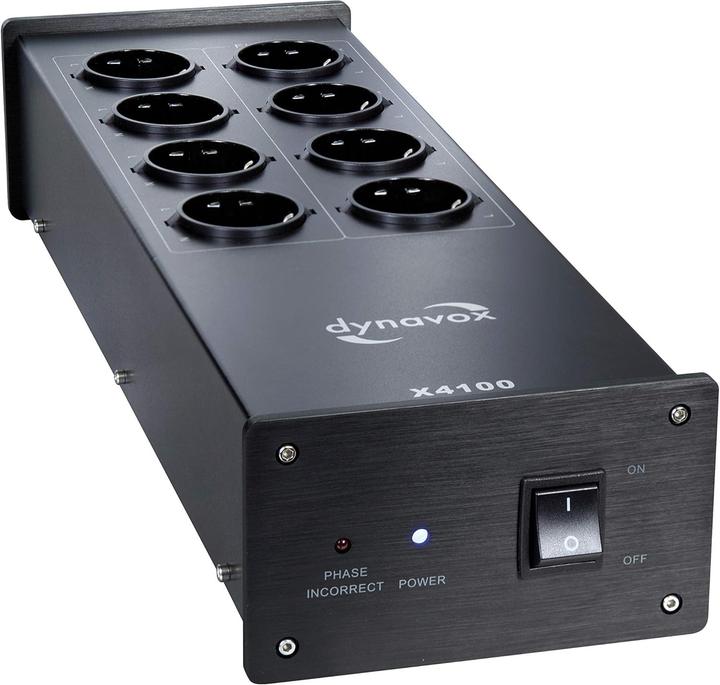 Actual product image Dynavox X4100B Doppelsteckdosenleiste