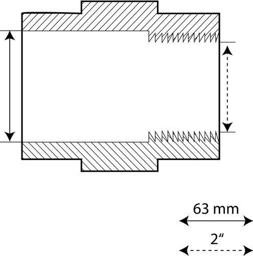 Actual product image Koi-Breeder PVC-U threaded socket