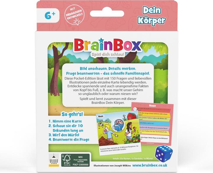 Actual product image Brainbox Pocket - Your body (German, 2 Players)