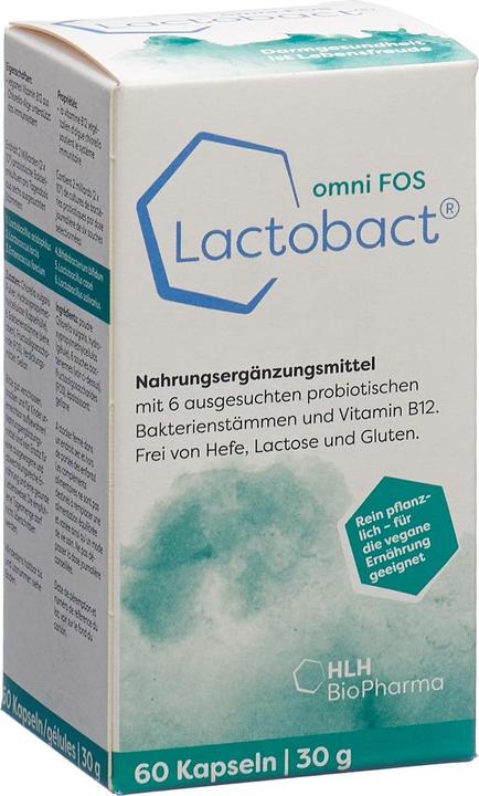 Actual product image Lactobact omni FOS capsule (60 Piece, Capsules, 61 g)