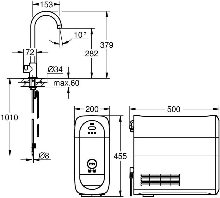Actual product image Grohe Blue Home Mono Starter Kit