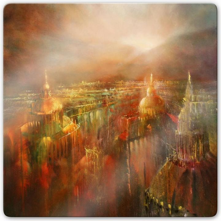 Produktbild Trenddeko Schmucker - Die Stadt erwacht (50 x 50 cm)