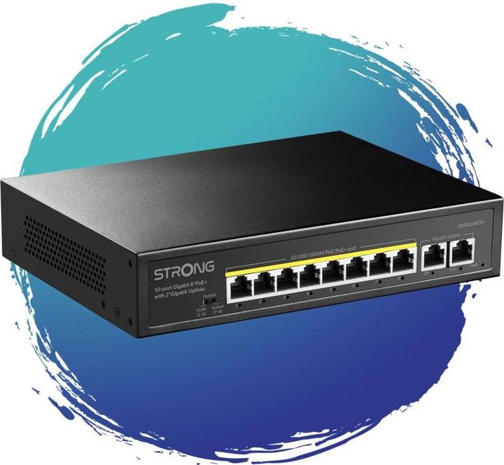 Produktbild Strong Switch 8 Porte Gibabit POE+ (SW8010POEP) (10 Ports)