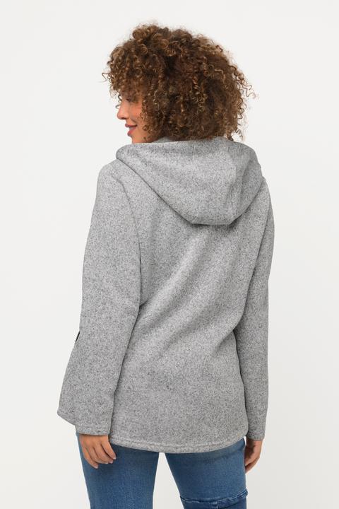 Produktbild Ulla Popken Strickfleece-Jacke, Kapuze, Reissverschlusstaschen (54)