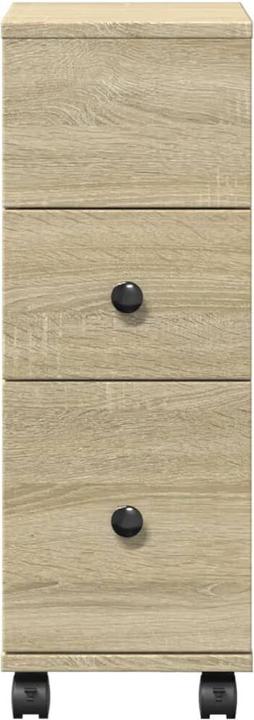 Image du produit vidaXL Armoire de salle de bain étroite avec roulettes