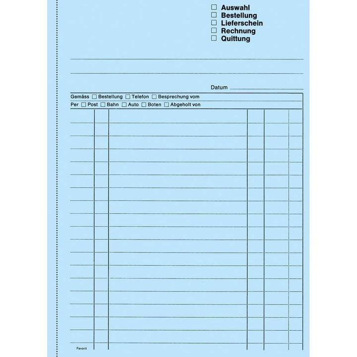 Produktbild Favorit Durchschreibebuch Mehrzweck mit Selbstdurchschreibepapier (150x)