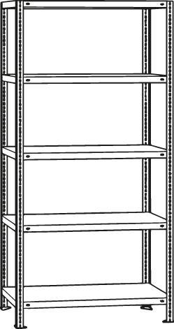 Actual product image Schulte Lagertechnik Bolted system basic rack MULTIplus250