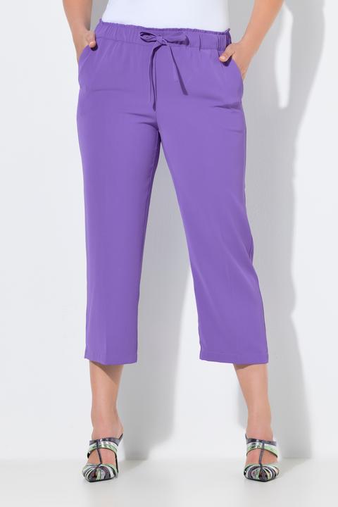 Image du produit Ulla Popken Pantalon 7/8 à pinces. Taille élastique (48)