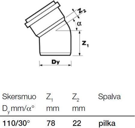 Actual product image Wavin Internal drainage elbow Optima, d110, 30 °