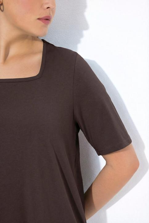 Actual product image Ulla Popken Essential Square Neck Stretch Tee (42, 44)