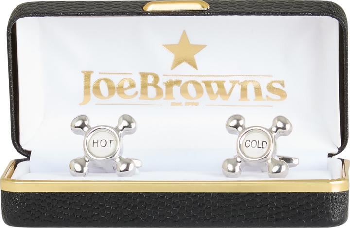 Joe Browns Hot And Cold Tap Novelty Cufflinks (Brass base metal with Rhodium plating)