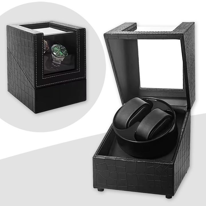 Cbx Uhrenbeweger für 2 Uhren, Watchwinder Krokodilmuster (2 x)