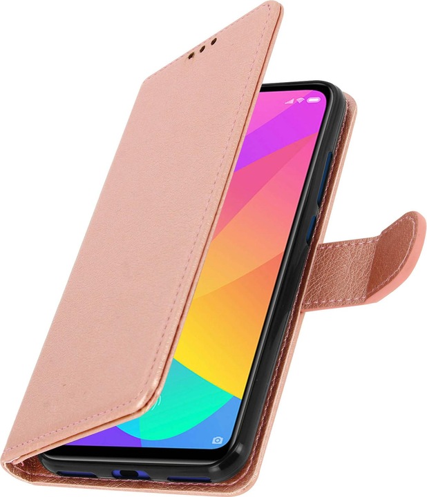 Produktbild Avizar Flip Cover Geldbörse, Klappetui Kunstleder für Xiaomi Mi A3 – Rosegold (Xiaomi Mi A3)