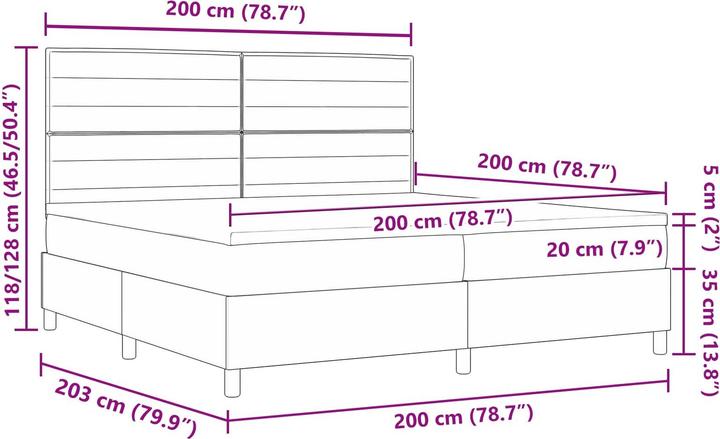 Image du produit vidaXL Bett (200 x 200 cm)