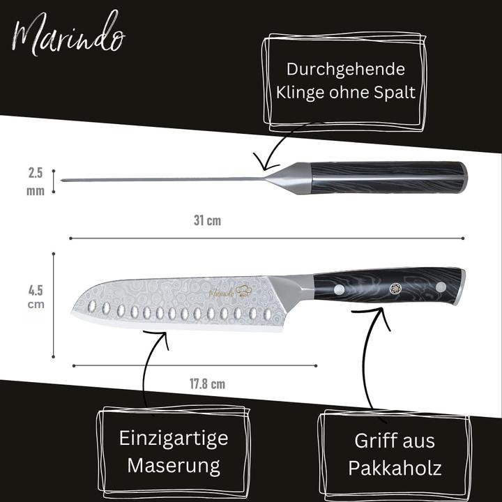 Produktbild Marindo Damastmesser (17.80 cm)