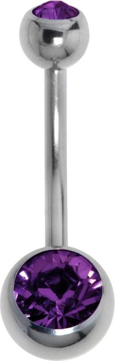 Actual product image Bijouteria Bellypiercing (Titanium, Crystal)