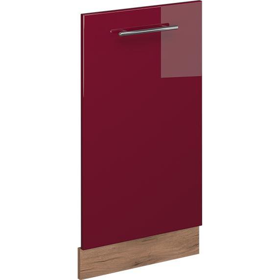 Vichy Geschirrspülblende Fame-Line, Bordeaux Hochglanz/Goldkraft Eiche, 45 cm ohne Arbeitsplatte, Geschirrspüler Zubehör...