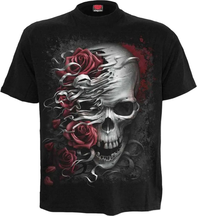 Actual product image Spiral Unisex Adult Skulls N' Roses T-Shirt (XXL)