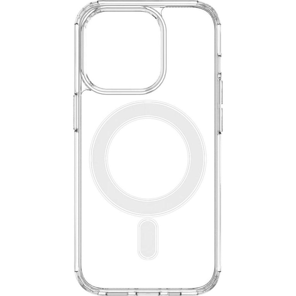 Thumbnail - Hurtel Clear Magnetic Case with MagSafe for iPhone 14 Pro with silver ring - transparent (Apple iPhone 14 Pro), Smartpho...