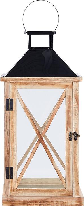 Actual product image Beliani Lantern pine wood brown / black 61 cm TELAGA (1 x)