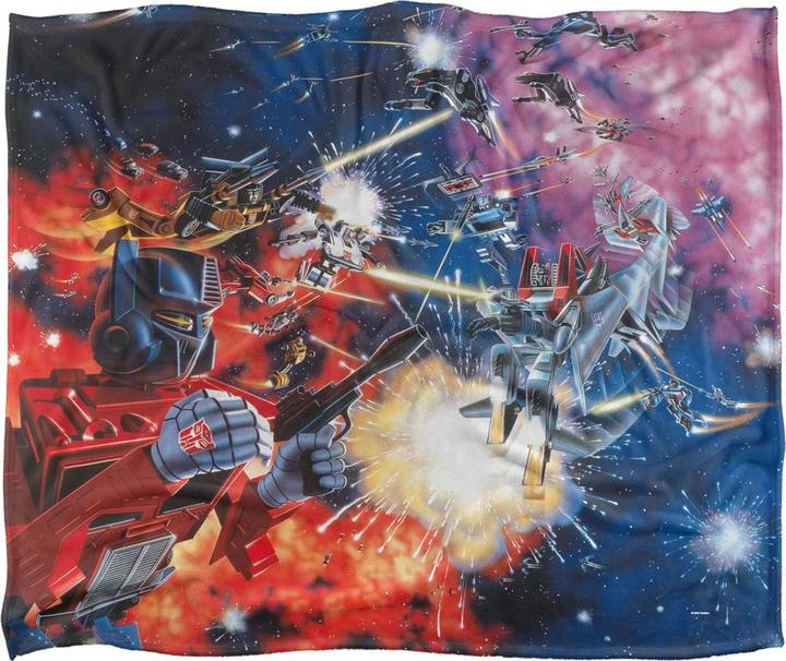 Transformers Silky Box Art Autobot Supersoft Blanket (152 x 127 cm)