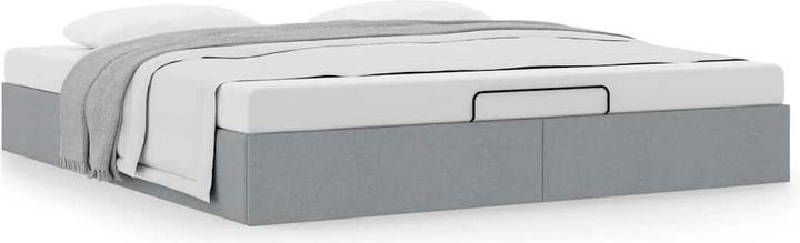 Produktbild VidaXL Ottoman-Bett ohne Matratze Hellgrau 160x200 cm Stoff (160 x 200 cm)