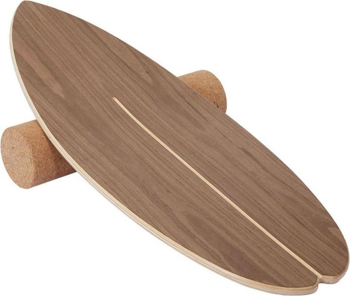 Hermex Balance Board mit Rolle Holz-Balancierbrett Balance Trainer Trickboard