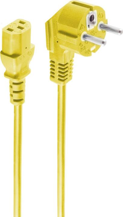 Produktbild Shiverpeaks BASIC-S Schutzkontakt Stromkabel, 3.0 m, gelb (3 m, CEE 7/7, C13)