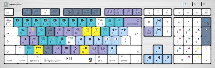 Actual product image Logickeyboard Davinci Resolve Classic ALBA UK (Mac) (Eng. Int., Cable)