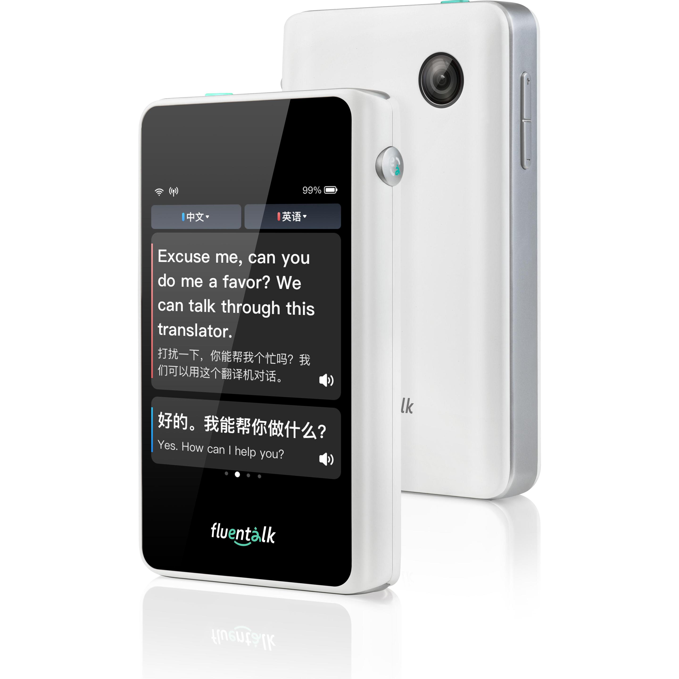 Timekettle Fluentalk T1 Mini Handübersetzer (1 GB), Diktiergerät, Weiss