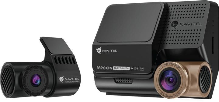 Navitel GPS-Videorekorder | RS990 | IPS-Display 3" | GPS (Satellit) | Inklusive Karten (Eingebautes Display, Eingebautes Mikrofon, GPS-Empfänger, Full HD)