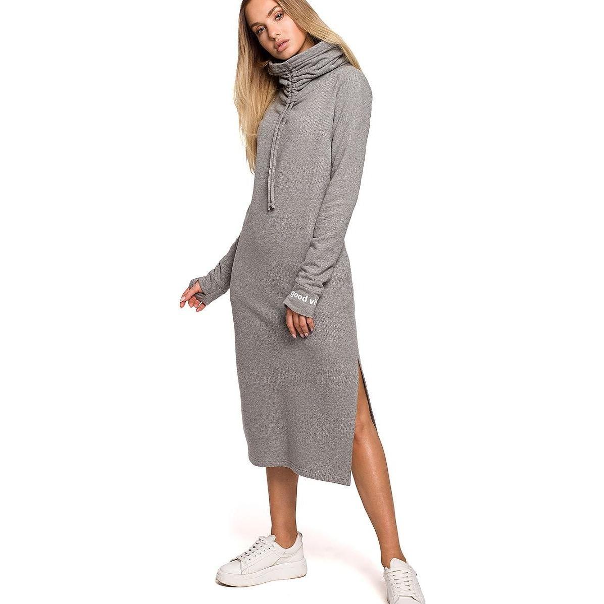 Made of Emotion, Damen, Kleider, Alltagskleid Moe, Grau, (XXL)