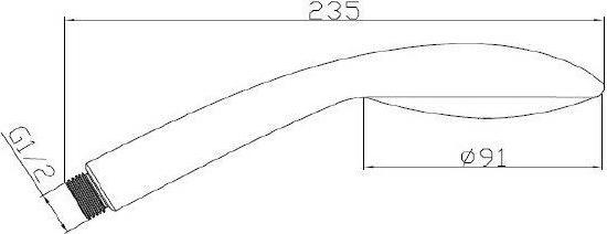 Image du produit Disflex POMME DE DOUCHE HORUS D1940C (1 Type de jet, 18.20 l/min)
