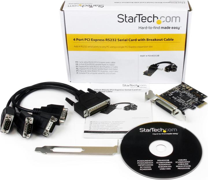 Produktbild StarTech 4 Port Seriell RS232 PCI Express Schnittstellenkarte